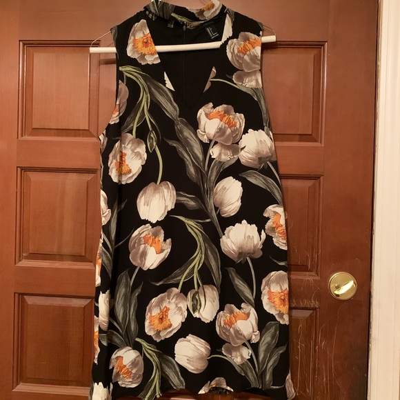 High neck cut out mini dress - Picture 1 of 3